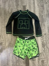 Minecraft Boys 2 Piece Bathing Suit - XS
