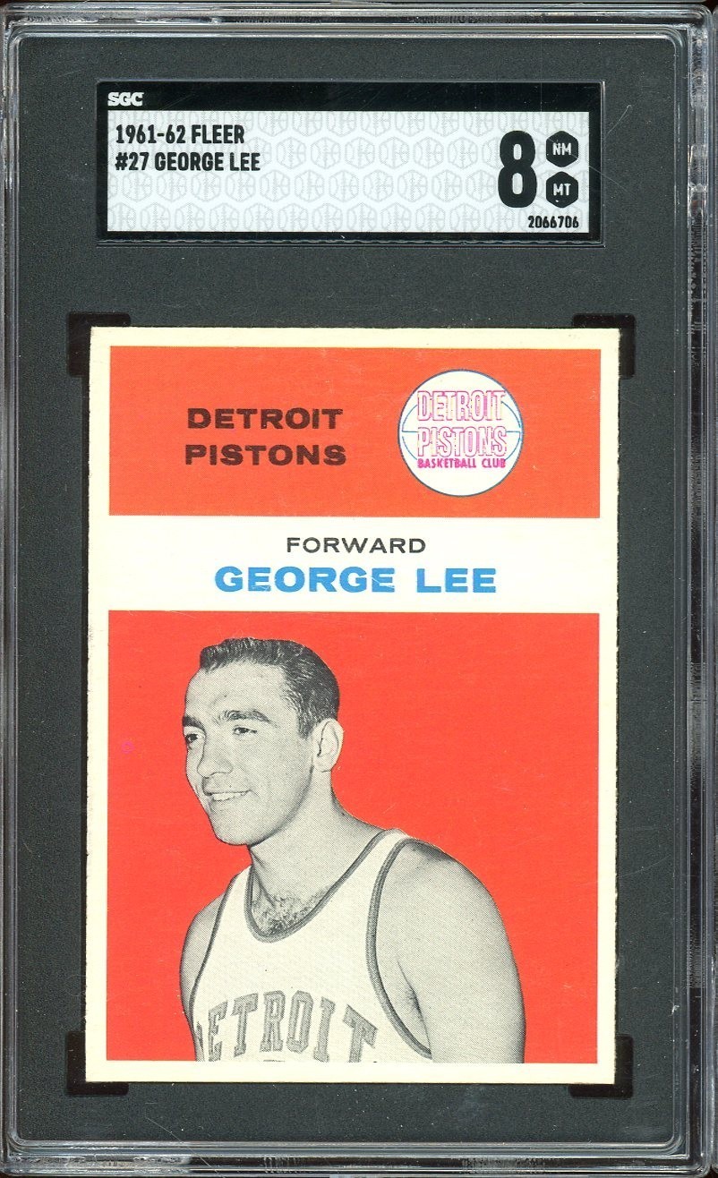 1961 Fleer Basketball #27 George Lee SGC 8