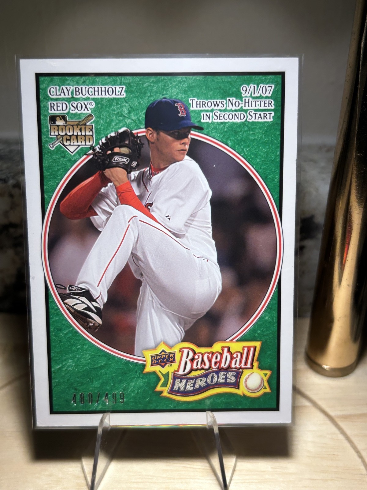 2008 Upper Deck Baseball Heroes - Clay Buchholz #29 Emerald /499 (RC)
