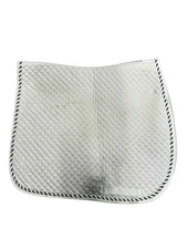 Smartpak Dressage Pad - White w White and black piping - Full - USED
