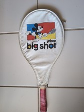 Vintage Disney Prince Big Shot Tennis Racquet Set With Cover Mickey and Goofy