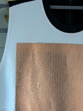 McQueen MCQ Black & White Sequined Tunic / Vest Size IT 44 / UK 10/12