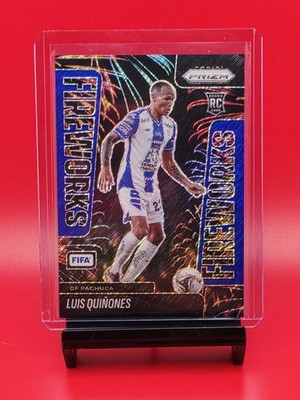 2025-26 Panini Prizm FIFA Pachuca Luis Quinones RC Fireworks Blue Shimmer /5