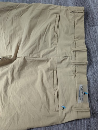 Tailor Vintage neu mit Etikett 36 x 30 Perf Tech Herrenhose kohlekhaki Kanaan schmal Viskose/Nylon - Bild 6 von 8