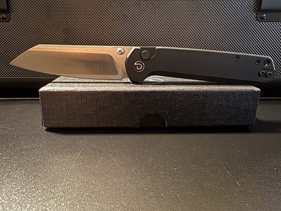 Defcon Button Lock Folder Pocket Knife Black - TD015BK