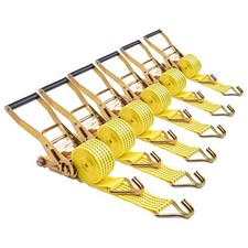 Uimoso 2 X 15 Ratchet Straps With Double J Hooks 5000 Lbs Capacity 6 Pack