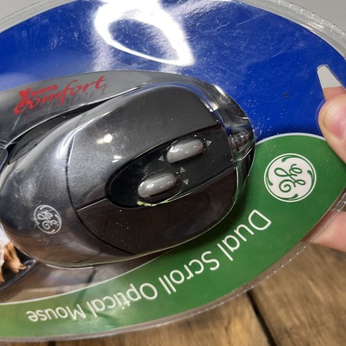 Dual Scroll Ergonomic Optical Mouse for PC General Electric USB Comfort NEW - Picture 5 of 5