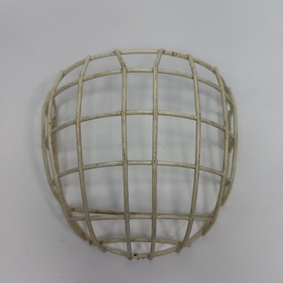 Ice Hockey Helmet White Cage Full Face Vintage 1985