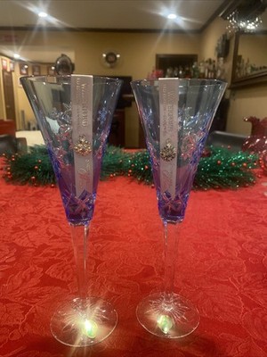 2016 Snowflake Wishes For Serenity Leana Snow Blue Prestige Flute 10.25  Signed