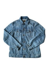 Lee Rider Denim Jacket Mens Medium Blue USA Biker Trucker