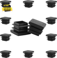 12 Pack 3/4 Inch 19Mm Square Plastic Plug, Square End Caps, Square Plastic End