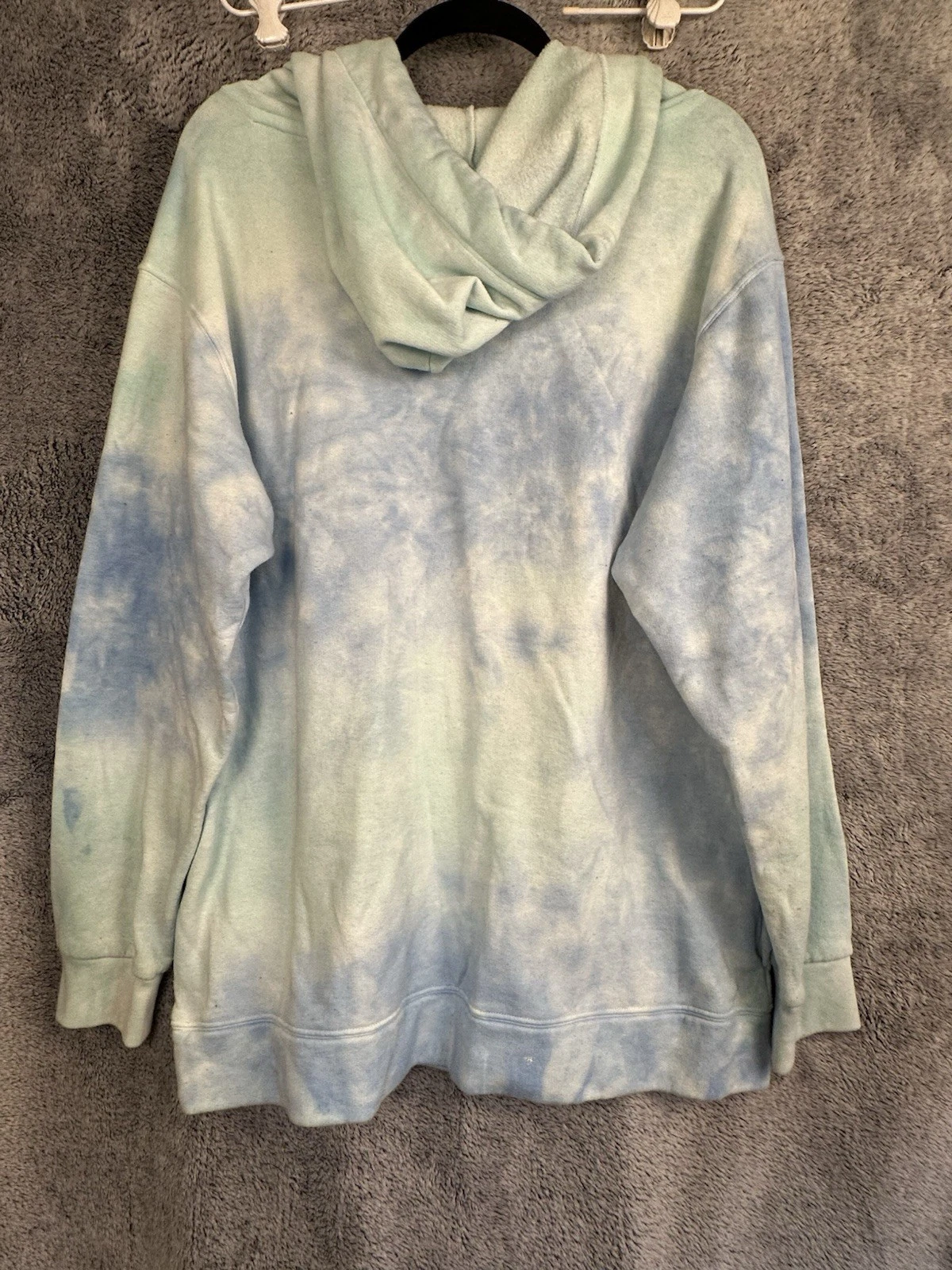 UNDERCOVER Felpa con cappuccio donna Victoria’s Secret VS rosa tie dye blu grande