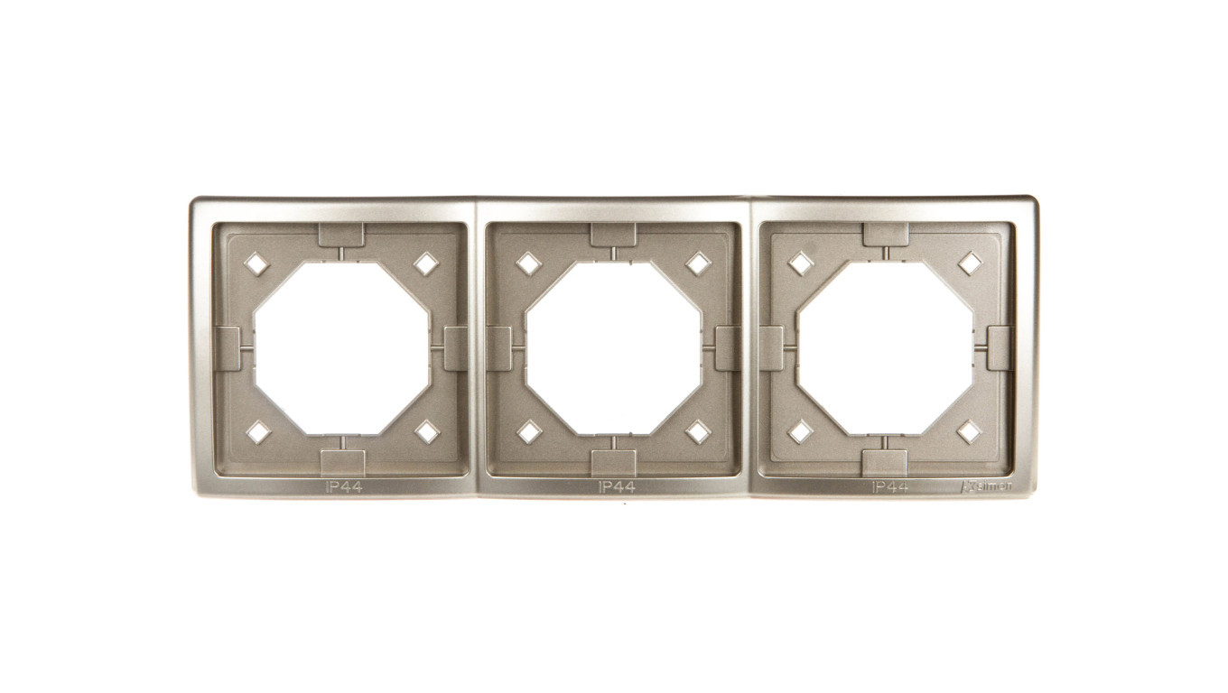 Simon Basic Standard Triple splash-proof frame IP44 with satin gasket BMR /T2UK