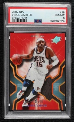 2007-08 SPx Spectrum 6/10 Vince Carter #18 PSA 8 HOF 0v5r