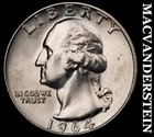 1964-D Washington Quarter- Silver- Choice Gem Brilliant Unc Luster #J2718