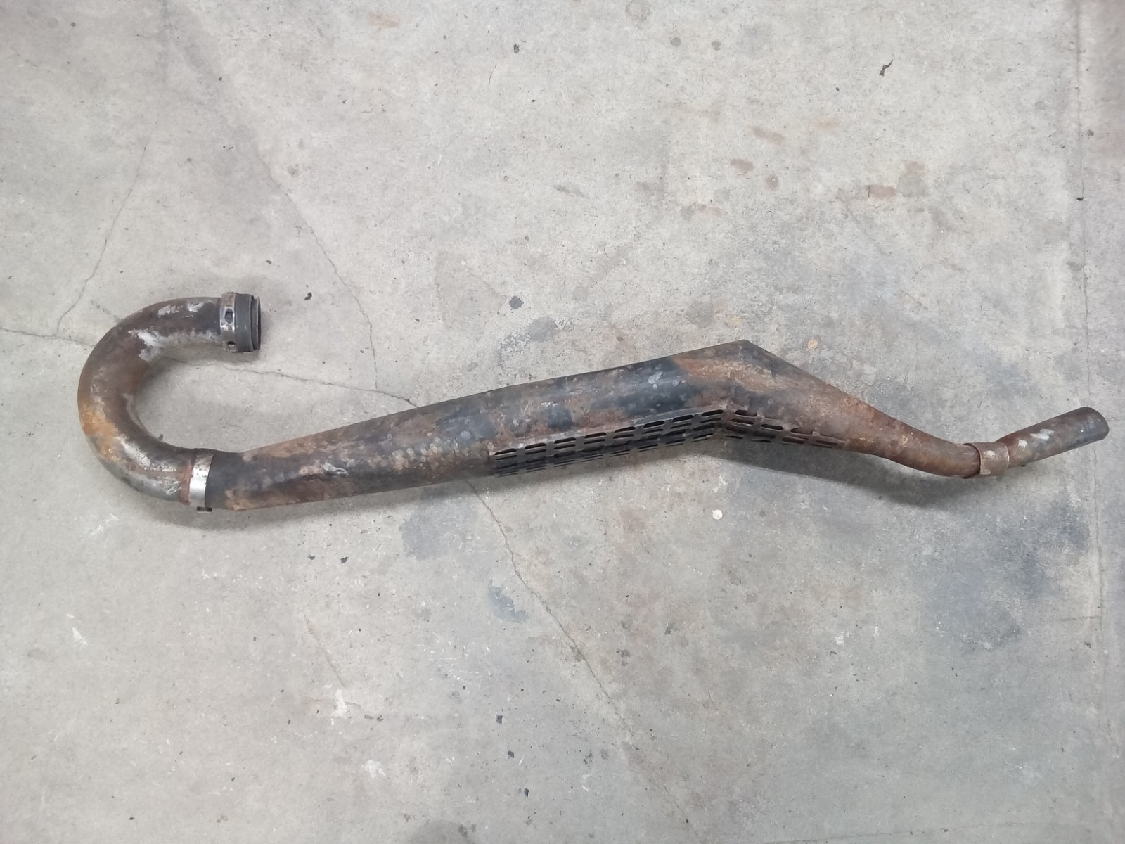1972 72 ossa pioneer 250 exhaust header muffler pipe
