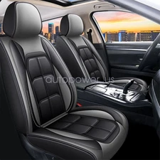 For Toyota Tacoma Car Seat Cover Full Set Leather 5-Seats Front Rear Protector