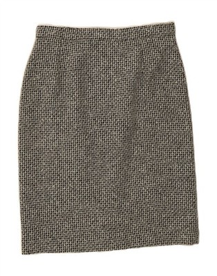 Mario Pucci CECCONI Damen Bleistiftrock IT 46 Large W30 Grau Kariert CK06