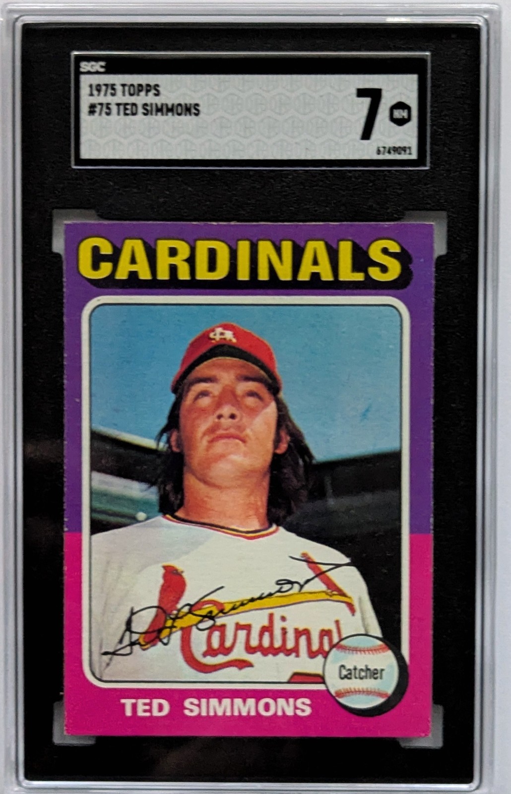 TED SIMMONS 1975 Topps #75 SGC 7 NM St Louis Cardinals HOF LEGEND
