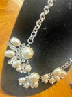 Rare Erica Lyons SIGNED pearl Necklace chunky vintage statement marquise crystal — photo 6