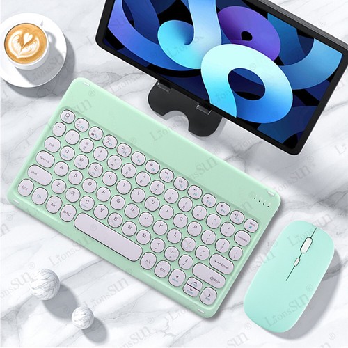 10 inch Bluetooth Wireless Keyboard & Cordless Mouse For Android iPad Tablet PC - Picture 37 of 142