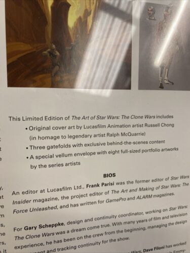 The Art of Star Wars The Clone Wars by Frank Parisi Gary Scheppke Hardcover Seal - Imagen 3 de 3