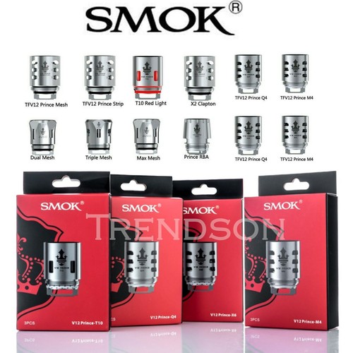 Smok V12 Prince T10 Coils 0,12 Ohm - 3er Pack, Für Direkten Lungenzug, 60-120 Watt