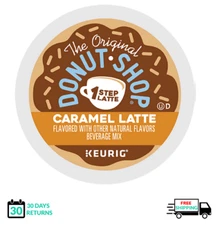 🆕☕ Donut Shop 1 One Step Caramel Latte Keurig Coffee K-cups  