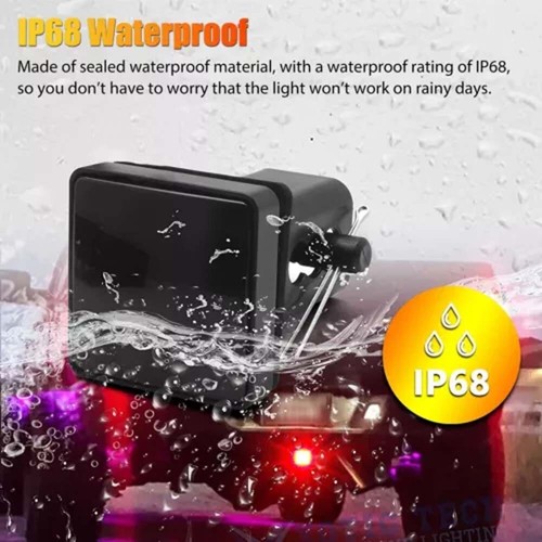 Smoked Lens 15-LED Brake Light DRL Trailer Hitch Cover Fit 2" Towing & Hauling - Picture 3 of 11