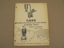 Catálogo de piezas de molinos de martillos Case Tractors modelo H-B EH-B G-100 1957