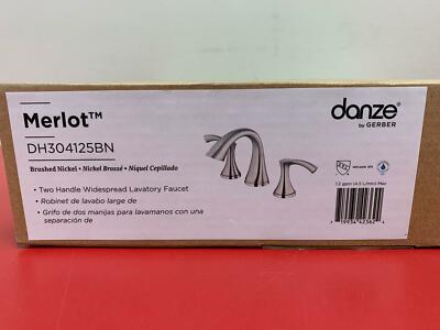 DANZE by Gerber DH304125BN Widespread Bathroom Faucet with Drain, Brushed Nickel