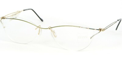 CARL ZEISS 15359-410 L24 Olive/Gold Halb-Rand Brillengestell 50-15-130mm