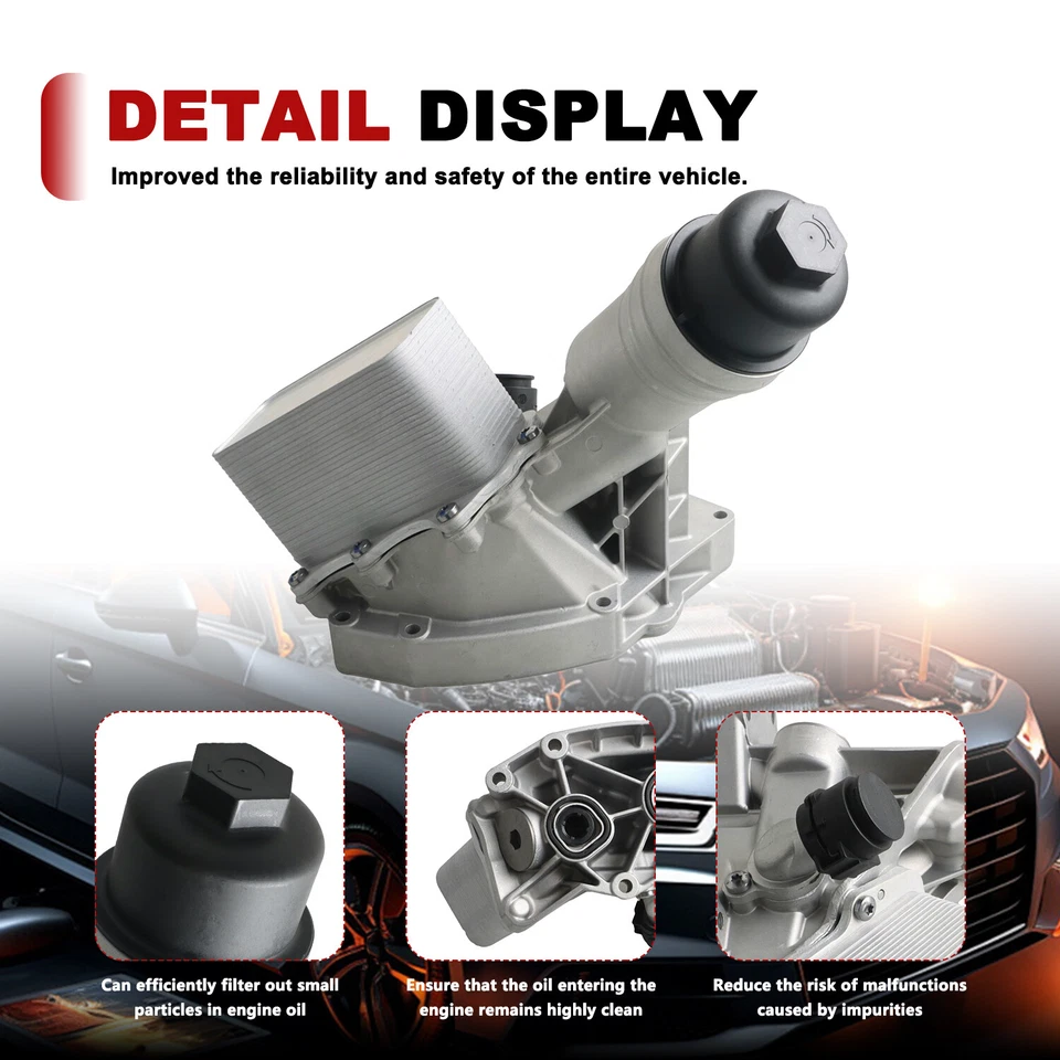 Aluminum Engine Cooler Oil Filter Housing for 2018-2023 BMW B58B L6 3.0L - Изображение 3 из 4