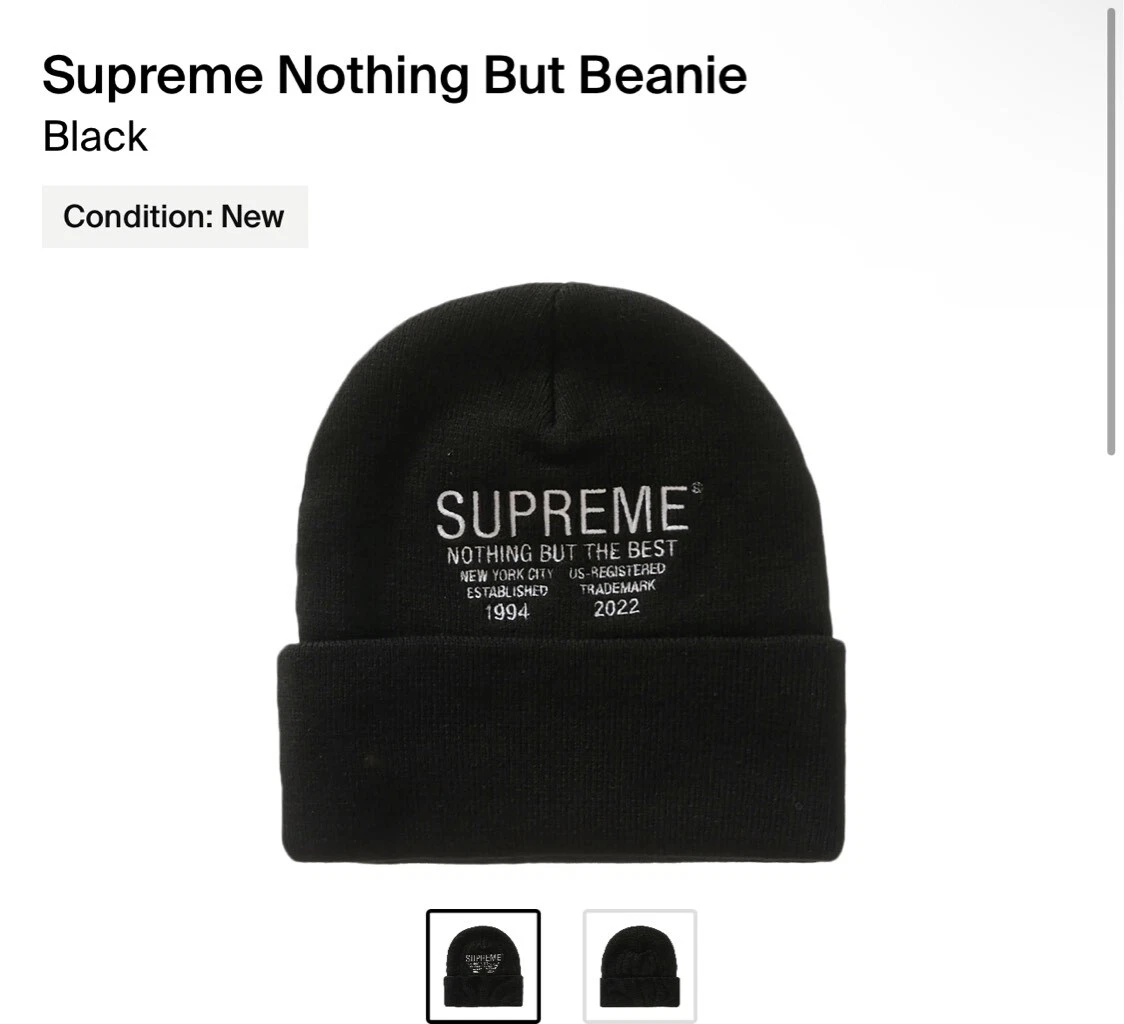 Bonnet noir Supreme Rien que »