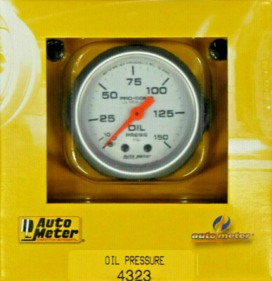 Auto Meter 4323 Ultra Lite Oil Pressure Gauge 0 - 150 PSI Mechanical 2 1/16