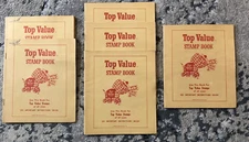 Vintage LOT OF 5 1960S TOP VALUE STAMPS STAMP SAVER BOOKS (2 Full 3 Empty 1, .5)