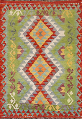 Tribal Nomadic-inspired Reversible Small Kilim Kelim Rugs 3x4 ft