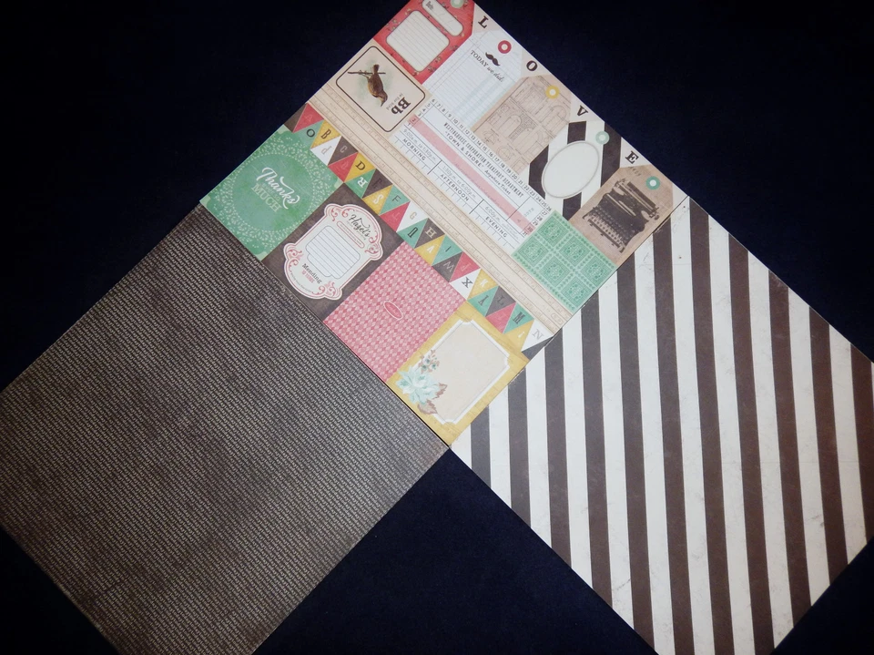 12X12 Scrapbook Crate Paper Cardstock DIY Shop Spring Vintage Ephemera 24 Lot - Image 4 of 4