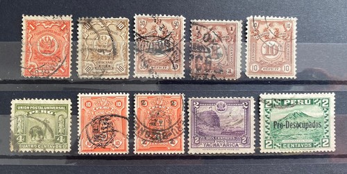 Peru Various Issue 10 Value Used 42M165
