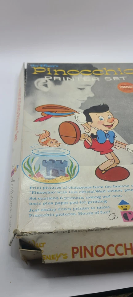 Vintage Walt Disney's  Pinocchio Printer Stamp Set By Colorforms 1962 - Image 4 of 4