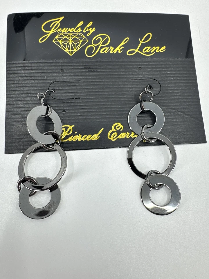 Park Lane珠宝灰色分层圆圈圆形穿孔耳环 — 第 2/4 张图片