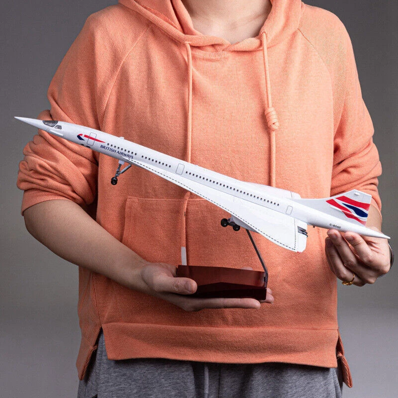1/125 50cm British Airways Concorde Passanger Plane W/ Voice Light Version Toy  - Image 3 of 4