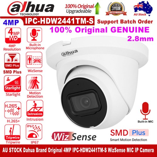 AU STOCK DAHUA Brand Original GENUINE 4MP MIC WizSense SMD Plus POE IP Camera - Picture 4 of 21