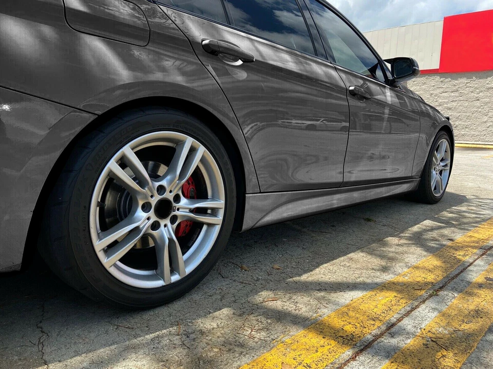 Pair Side Skirts Rocker Panels For 12-18 BMW F30 F31 3 Series Sedan F80 M Style - Image 2 of 4