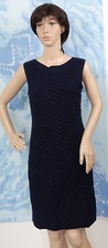 NWOT CONNECTED navy blue fish scale front knit sleeveless sweater dress, size S