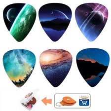 Unique Guitar Picks 12 Medium Gauge Pack with Picks Holder and Plastic Picks ...