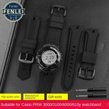 24 6.5mm Silicone Watch Band Strap For Casio PRG-300 330 PRW-6000/6100 Bracelet