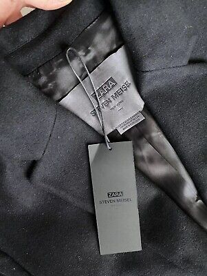 Zara Black Oversized Menswear Style Coat Jacket STEVEN Zara Black Oversized Menswear Style Coat Jacket STEVEN