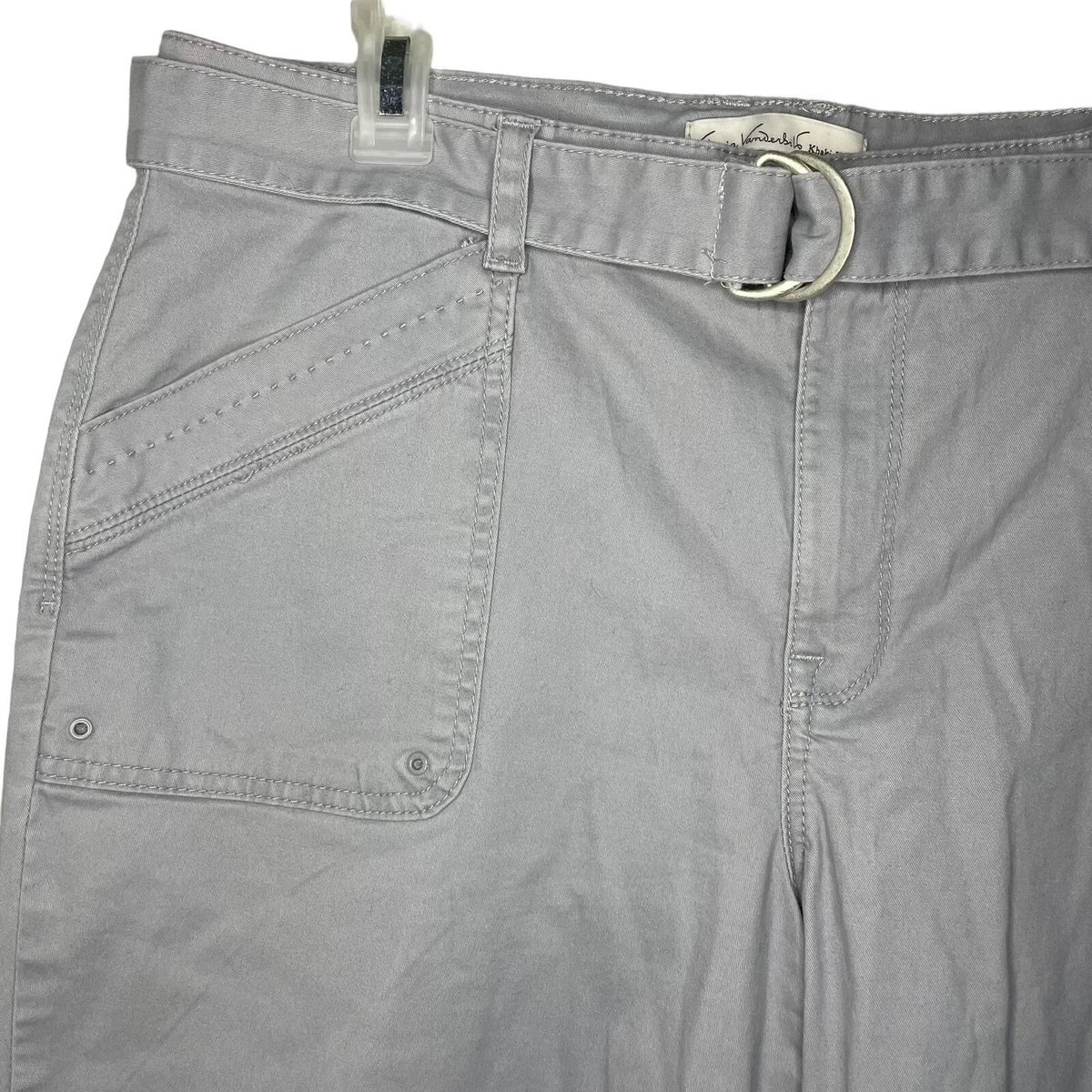 Gloria Vanderbilt Khaki Unltd. Sienna Missy Size 12 Light Gray