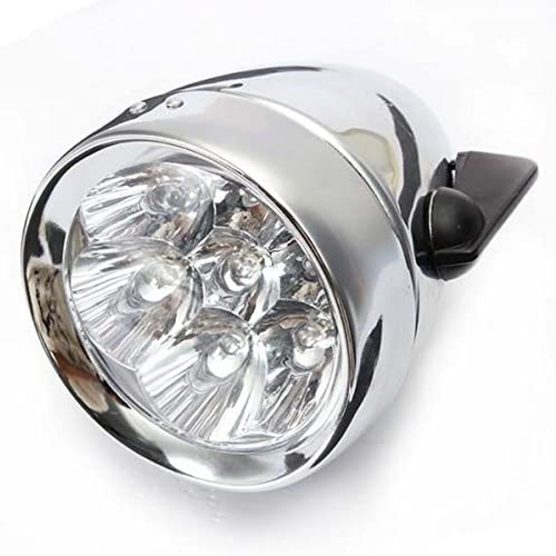 Retro Bicicleta Bicicleta Luz Delantera Lámpara 7 LED Faro con Soporte Impermeable - Imagen 3 de 13